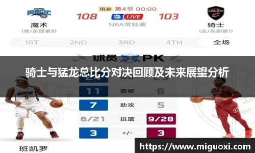 骑士与猛龙总比分对决回顾及未来展望分析